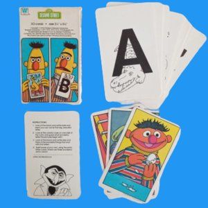 Vintage Sesame Street Alphabet Cards Featuring Jim Henson's Muppets
